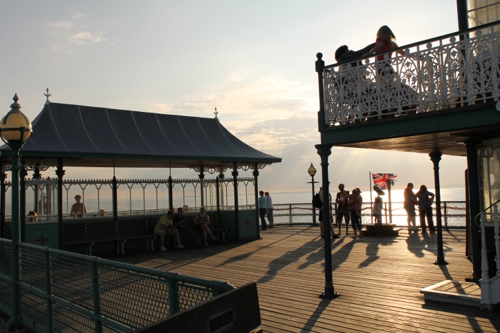 The Victorian Pier by Sunset from Above the River.JPG