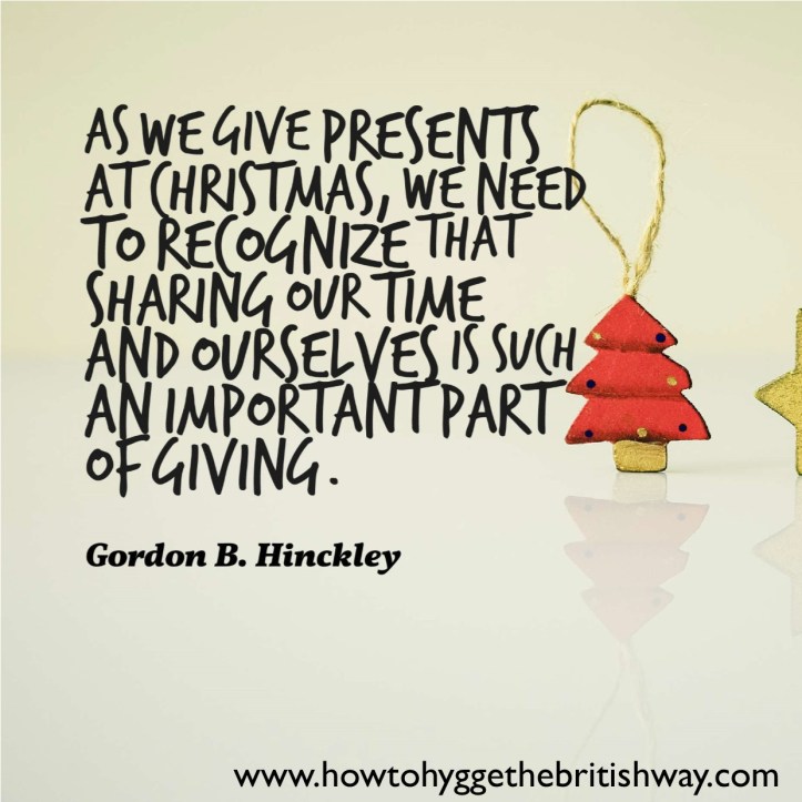 As we give presents at Christmas 1