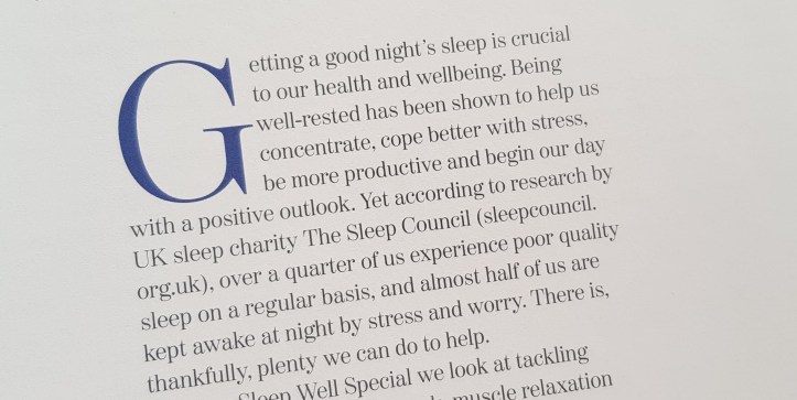 In The Moment March 2020 Getting a Good Nights Sleep